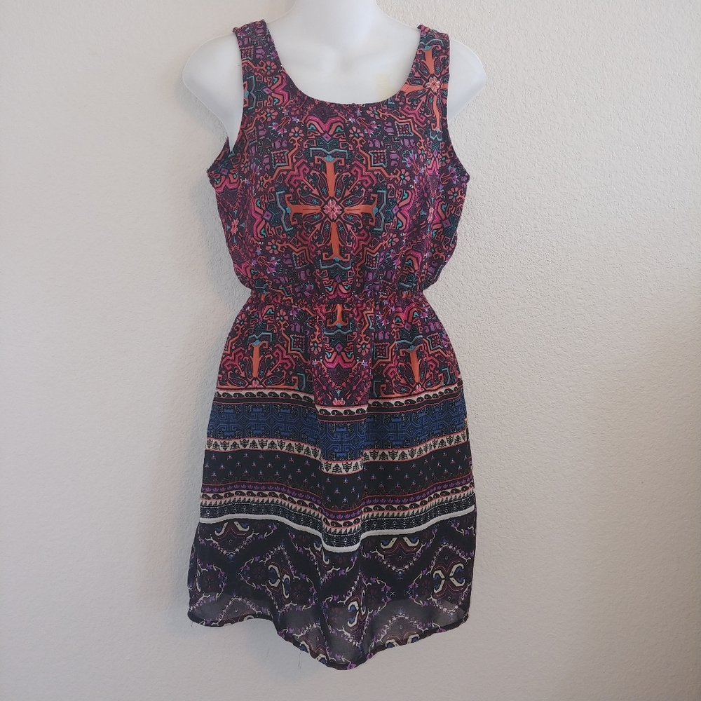 Indulge bright abstract Aztec southwest dress